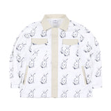 BEARRABBIT カラーフリースシャツ / BSR2223FWJK106 BEARRABBIT COLLAR FLEECE SHIRT WHITE