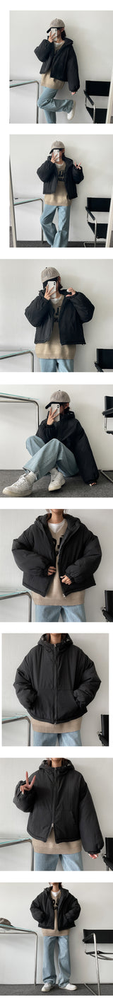 ウーカット ツーウェイ クロップド フード付き パデッド コート