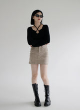 ダブルポケットミニスカート / no.809 Double Pocket Mini Skirt (2color)
