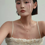 ゴールドパールドロップネックレス/gold pearl drop necklace (material 14K gold)