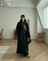 Trench wool coat