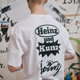 ステッカーロゴTシャツ [ホワイト］