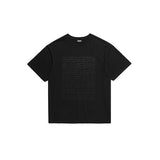 レタリング トーン オン トーン Tシャツ / CHARMS LETTERING TONE ON TONE T-SHIRT BK