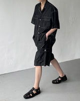 デニムカーゴショーツ/SI denim cargo shorts