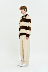 UNI MONO CHERRY COLLAR KNIT [BROWN]