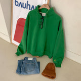 [BELLIDE MADE] TONE UP DOUBLE SIDE RAISED HALF NECK SWEAT
