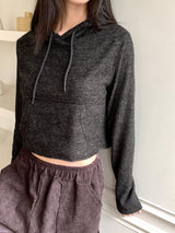 ホルテナッピングVネックカラーリングクロップフーディTシャツ