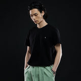 ベーシックマシュマロショートスリーブT/BASIC MARSHMALLOW SHORT-SLEEVED T-BLACK