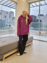 VENTIQUE Toenail embroidery fleece hood 4color (6636692897910)