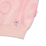 チェリージャカードパターンショートスリーブカーディガン / CHERRY JACQUARD PATTERN SHORT SLEEVE CARDIGAN [PINK]