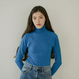 TURTLE NECK TOP (BLUE) (6645971779702)