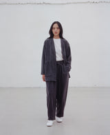 WARM-FLEECE HERITAGE CARDIGAN (Charcoal) / ウォームフリースヘリテージカーディガン