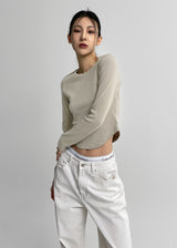 [MADE] Coined Rounding Crop Long Sleeve T-shirt (2SIZE)