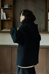 ハーフダッフルコート/unisex half duffle coat black