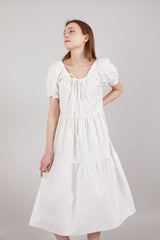 ロマンティックシャーリングロングワンピース / Romantic Shirring Long Onepiece Ivory