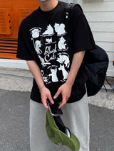 レイジーキャットハーフTシャツ