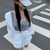 [Bellide made] Get-Up Snap Button Sleeveless