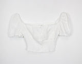 ポップコーンオフショルダーブラウス/Popcorn Off Shoulder Blouse (4color)