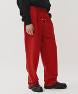WIDE SWEAT PANTS (RED)