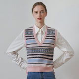 インディージャガードベスト / Indie jacquard vest