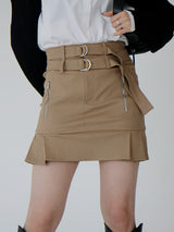 ダブルベルトミニスカート / Double Belt Mini Skirt (3color)