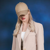 Stud logo over fit ball cap BEIGE