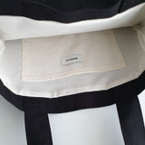 Twill simple line bag - black