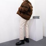[Unisex] 2wayベルベットショートダウンジャケット