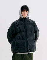 HOODED DOWN PADDING JUMPER BLACK