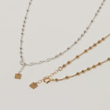 シルバーボールチェーンアンクレット(スペアチェーン)/SILVER BALL CHAIN ANKLET (925 silver+gold plated / spare chain)