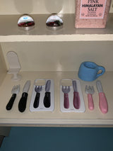 カトラリーマットハードケース / Pink cutlery case - Matt hard
