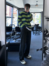 [premium] angora stripe knit