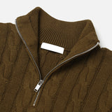 ローワーツイストセミジップアップニットウェア / Lower Twisted Semi-Zip-Up Knitwear (4 colors)