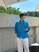 バイオウォッシングクーリングオーバーフィットリネンシャツ / LMN Bio-Washing Cooling Oversized Fit Linen Shirt (5 colors)