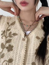 ハコビンテージレイヤードノースリーブカーディガン / Hako Vintage Layered Sleeveless Cardigan