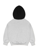 Women's Crop Maison Signature Emblem Two-Tone HeavyTerry Hoodie Ashgrayblack(FCD3TS715W)