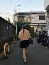 [MADE] Pudding Fur Jacket (Peach Beige)