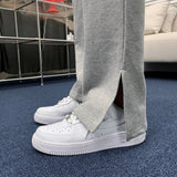 UI ブーツカットスリットパンツ / UI Bootcut Slit Pants (2 colors)
