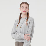 ウィティーバニークロップ丈スウェットシャツ／WITTY BUNNY CROP SWEATSHIRT [MELANGE GRAY]