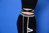 XストリングクロップドTシャツ / TOP(4653) X-string cropped tee