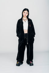  ROSE VELOUR  TRACK JACKET