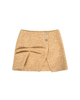 スエードミニラップスカート/DOZI - Suede Mini Wrap Skirt _ Camel