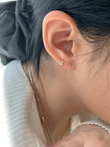 [92.5silver] スワールワンタッチピアス