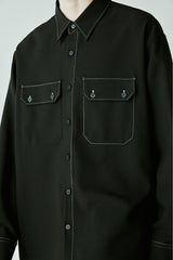 HALF & HALF SOLID POCKET SHIRT (6538806689910)