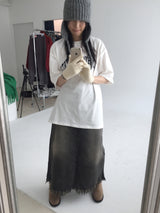 デニムマキシサージカルロングスカート