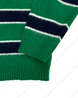 ウォパラウンドネックストライプモヘアニットウェア / EV WOPA Round Neck Striped Mohair Knitwear (3 colors)