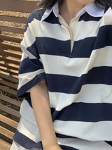 デートストライプオーバーフィットTシャツ
