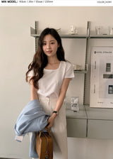 シルケットスクエア半袖Tシャツ (6color)