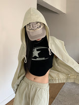 コーニルy2kウォッシング刺繍パッチカラーマッチングボールキャップハット/Cornil y2k Washing Embroidery Patch Color Matching Ball Cap Hat