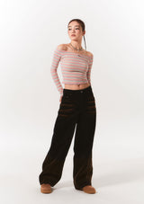 coduroy gradation pt - black